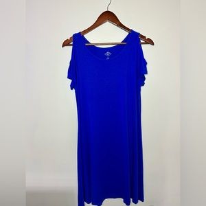St. John’s Bay Blue Open Shoulder Dress